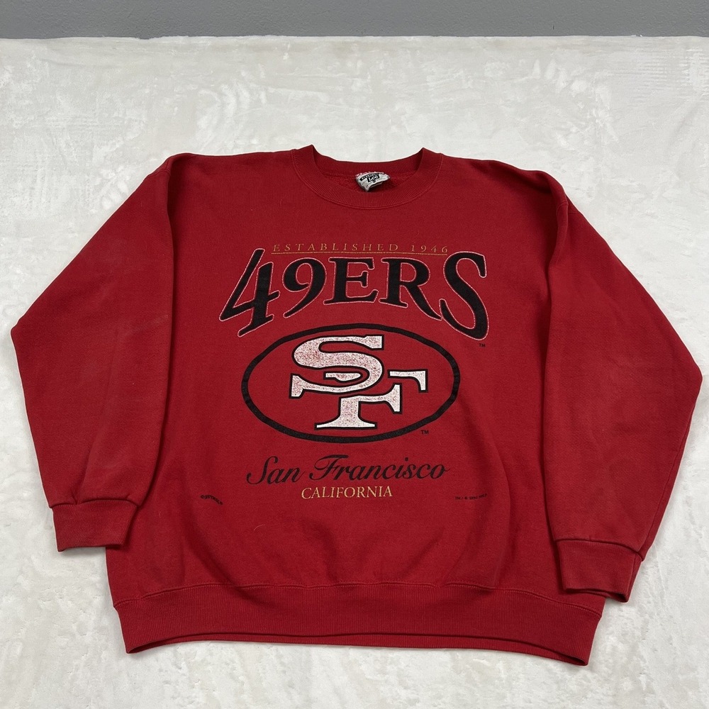 Lee Sweatshirt Mens XL Red San Francisco 49ers Vintage 90s Heavyweight Pullover